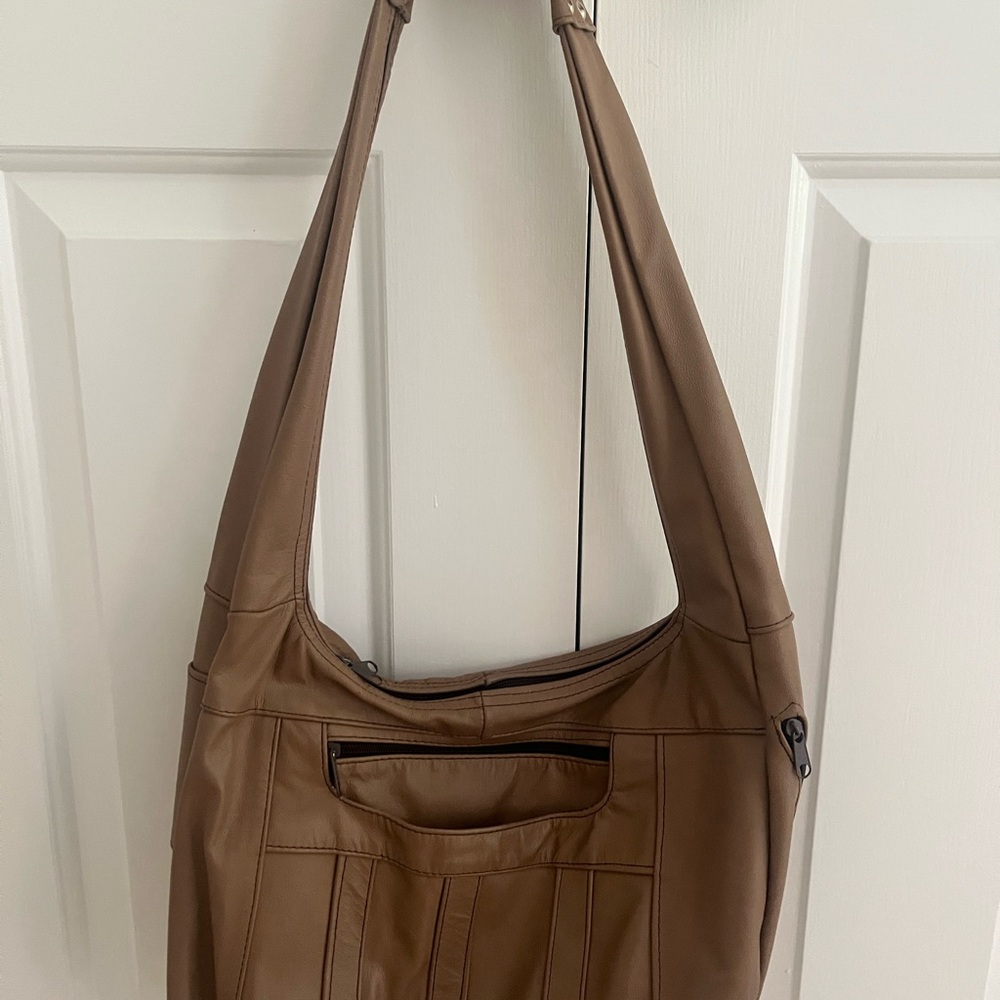 Brown Leather Shoulder Bag
